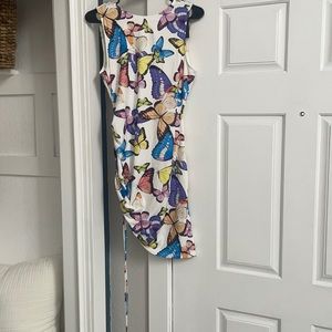 NWT Fashion Nova size Large butterfly backless dress